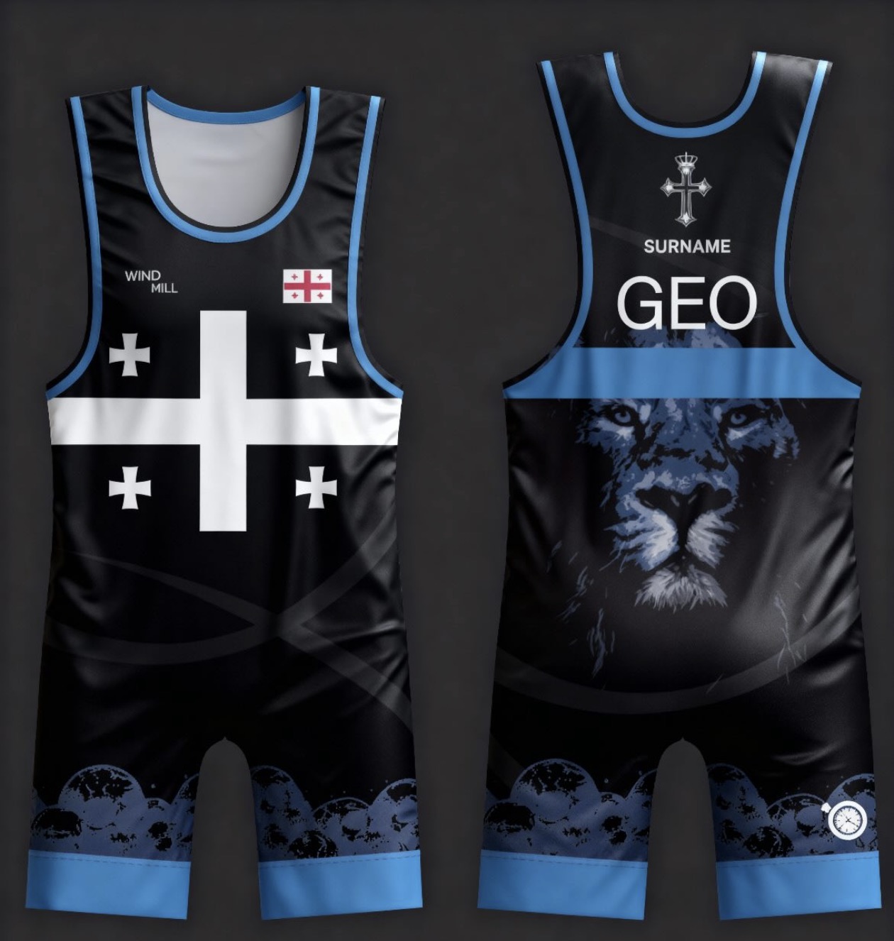 Georgian Lion – Blue
