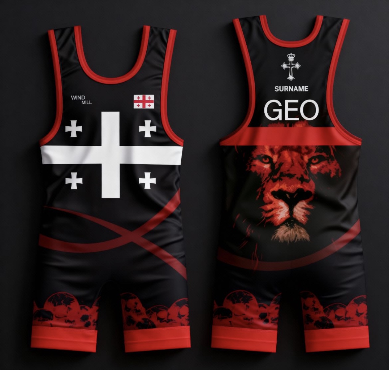 Georgian Lion – Red